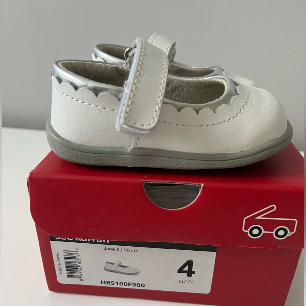 See Kai Run Jane II White baby new walker shoes